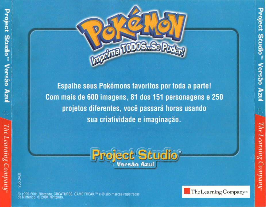 Capa do CD (Verso e Lombadas)